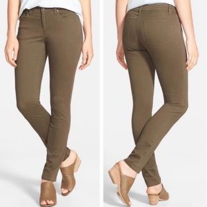 Eileen Fisher Skinny Ankle Olive Jeans